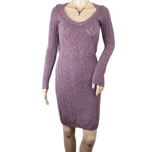 Moda International Purple Sweetheart Sweater Dress